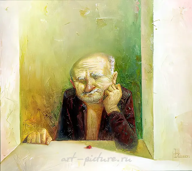 春天，2000年，油画，布面，70x80厘米，$1800