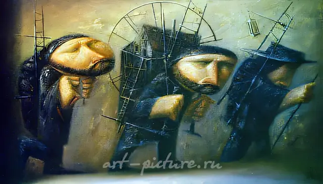 朝圣者，1998年，布面油画，70×90