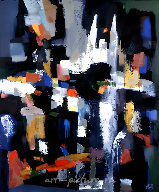 City., 1991, oil on canvas, 130x103 Author`s property