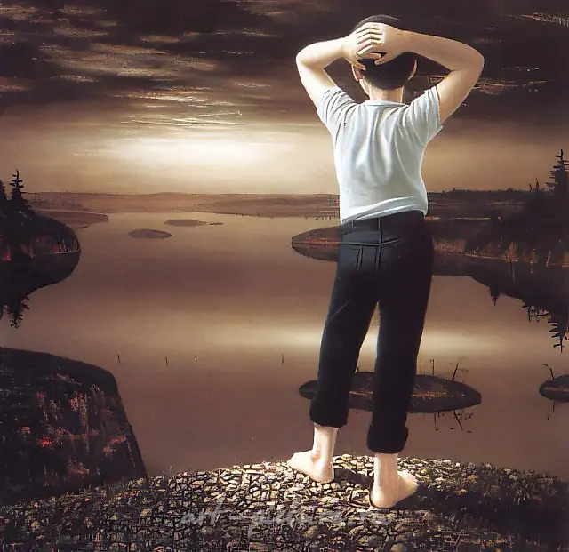 24, 1995, oil on canvas, 100x100, $3.000