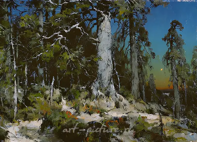Silver Cedar, 1999, oil on canvas, 40x50