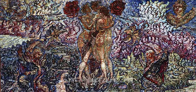Istra, 1999, canvas, oil, mixed technique, 45x90