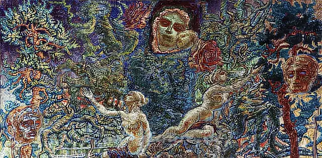 Summer, 1995, canvas, oil, mixed technique, 50x100