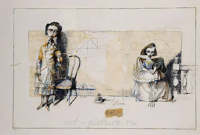 坎蒂莲娜，1999年，硬纸板，混合技法，47×72厘米