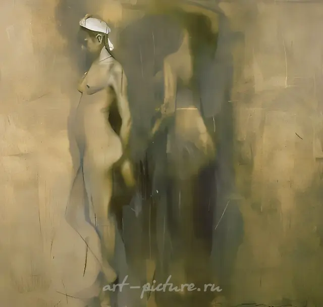 Composition No. 2, 1999, canvas, oil, 190x200. From the cycle «Old Photo» or «Nude. Refraction in Time»