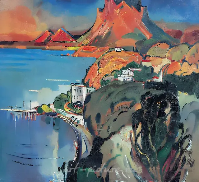 海边的早晨，1999年，布面油画，58×64 厘米，选自《攀登卡拉-达格》系列