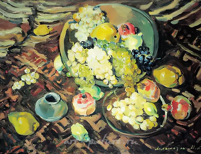Still Life. Fruit, 1945, canvas, oil, 68x88