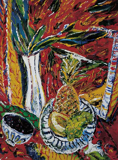 Still life with Pineapple., 1999, oil on canvas, 80x60