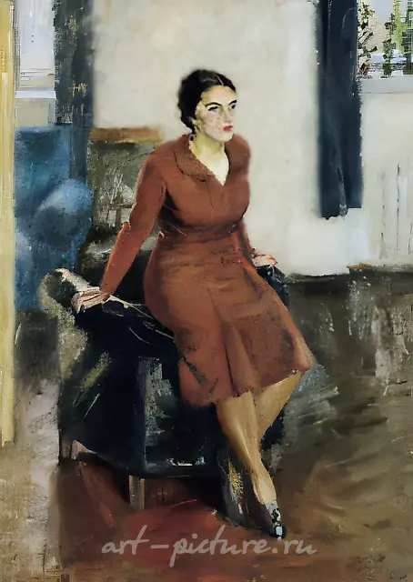 Interior., 1946, oil on canvas, 70x50 Property Rubanov V.I. and Rubanova E.I.