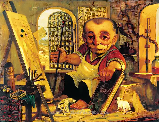 创造者，1998年，布面油画，40x50