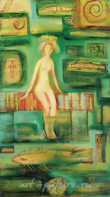 《伊万娜·库帕拉》，1999年，布面油画，40x70厘米