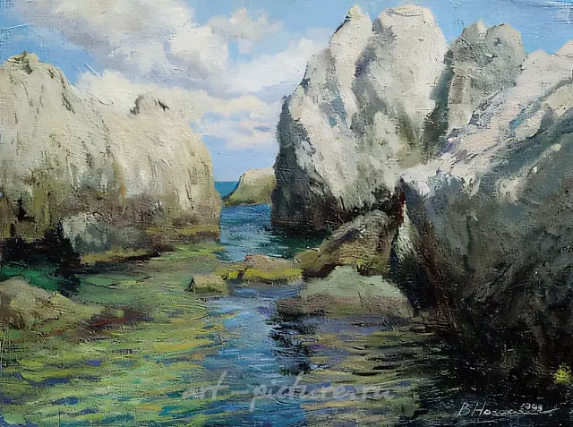 克里米亚风景，1998年，布面油画，30×40厘米