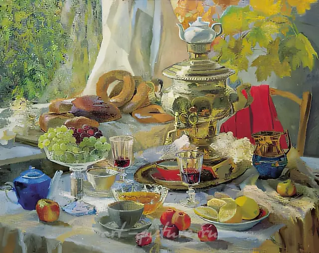 秋天静物，1999年，布面油画，80×100