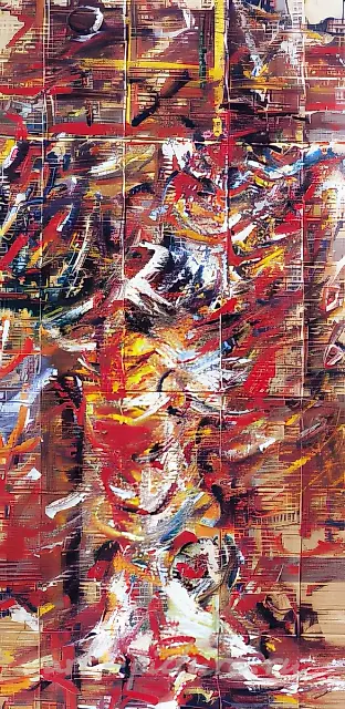 Nude model .№ 1862, 1999, oil on paper, 139х70