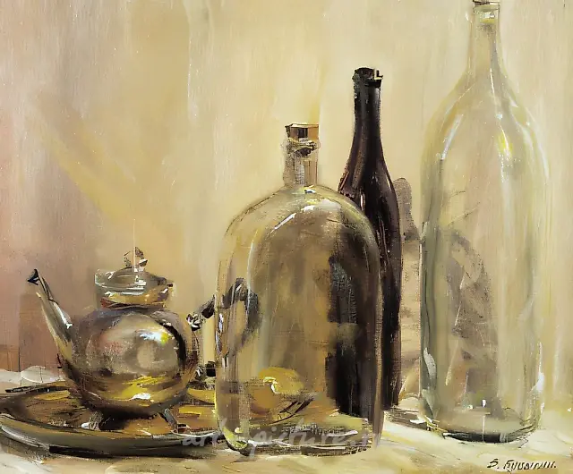Старое стекло, 1999, холст, масло, 50х70