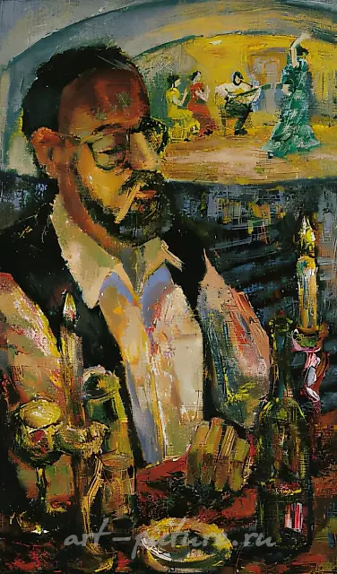 杜恩德（丈夫肖像），1999年，布面油画，100×60