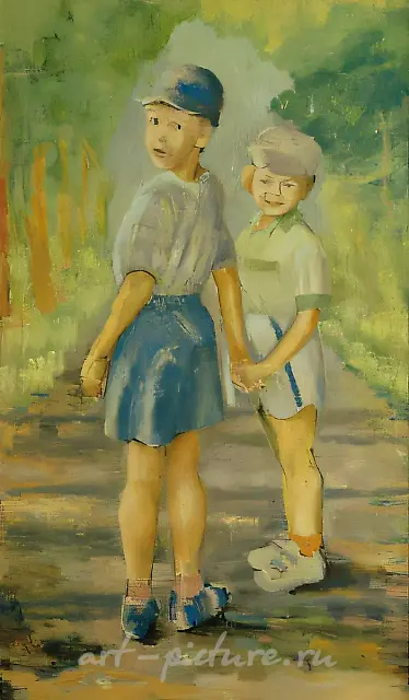 开始。兄弟，1999年，布面油画，100×60