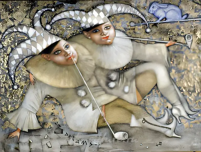 甜美的梦，2000年，布面丙烯，60x46