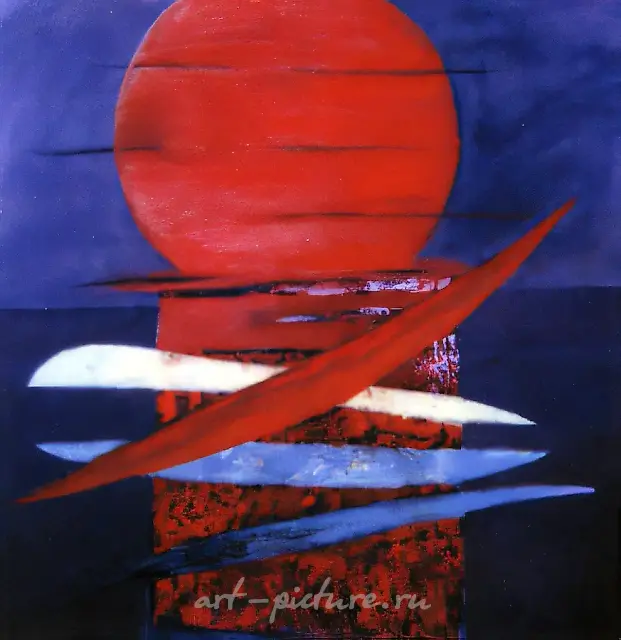 Sunset, 1996, canvas, oil, 120x100, $700 Author`s property