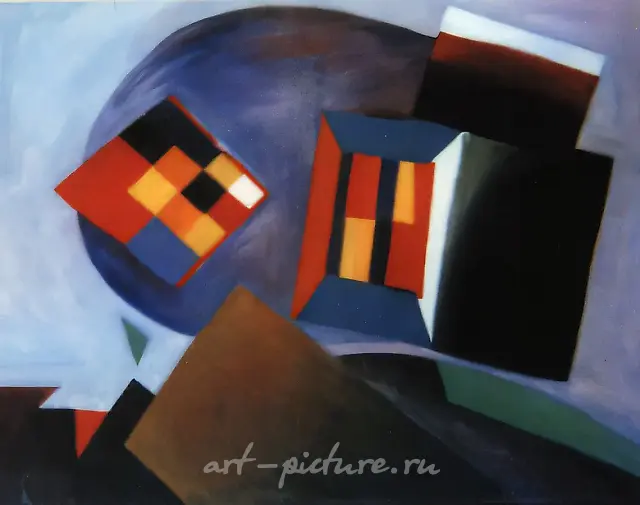Dirigible, 1992, canvas, oil, 100x110, $700 Author`s property