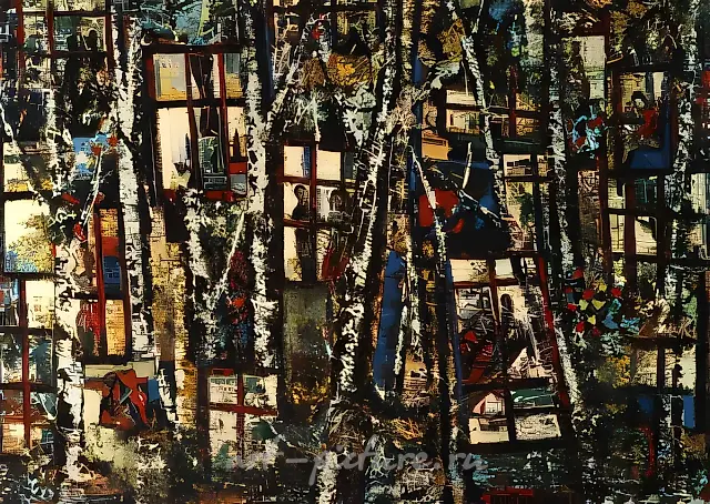 Windows, 1995, oil on canvas, 90х120 $1.600