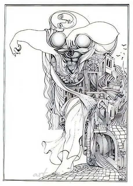 Memory of the city left forever, 1995, ink, paper, pen, 60х40, $600