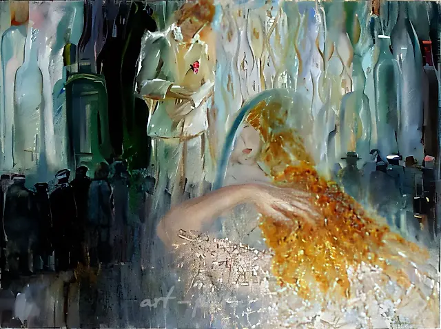 光与影，1987年，布面油画，60x80。作者自藏。