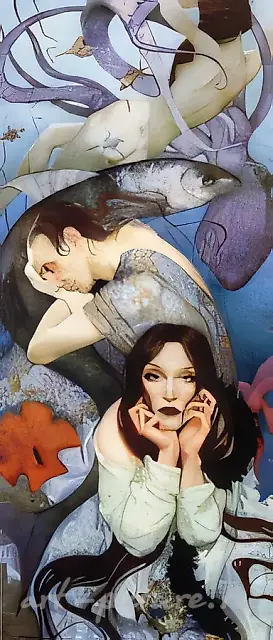 Mysteries of dreams, 1998, paper, water-color, 74х32
