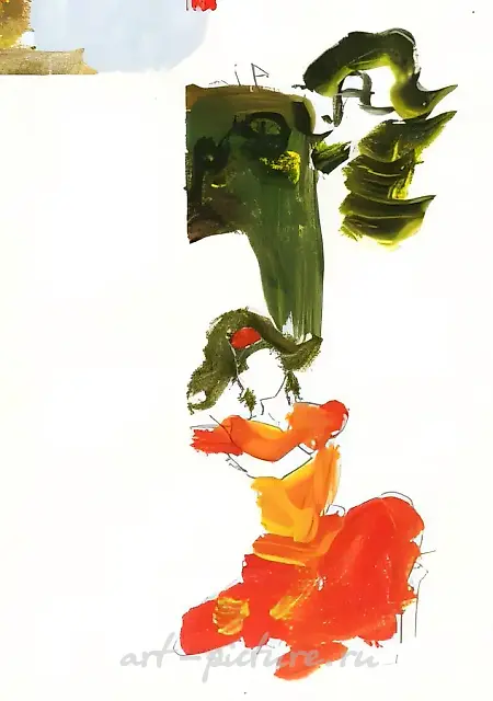弗拉门戈，1999年，木板，水粉，30x20