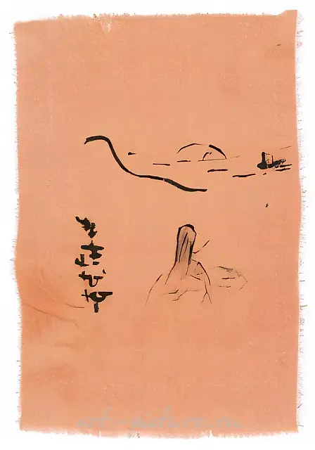 东方，1999年，丝绸，水粉，28x18