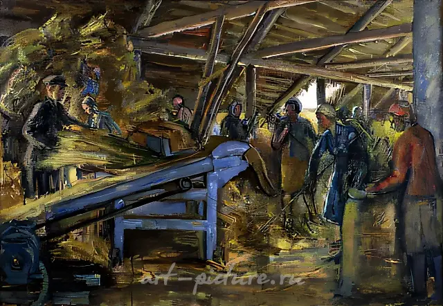Barn, 1946, oil on canvas, 86х57,5 Property Rubanov V.I. and Rubanova E.I.