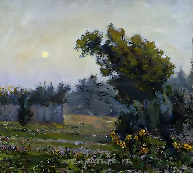 Night is falling, 1956, oil on canvas, 46,5х55,5 Property Rubanov V.I. and Rubanova E.I.