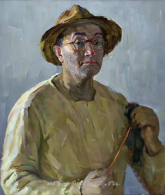 Автопортрет, 1959, холст, масло, 80х65 Владельцы Рубанов В.И. и Рубанова Е.И.