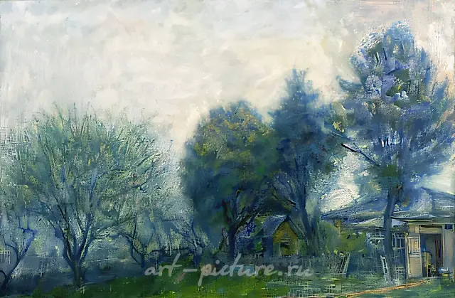 Сад в Суханове, 1979, холст, масло, 50х79 Владельцы Рубанов В.И. и Рубанова Е.И.