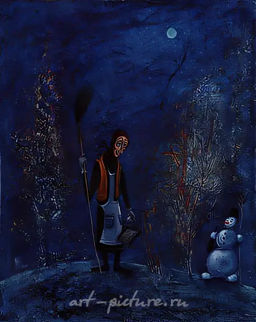 会面，2001年，布面油画，60×50
