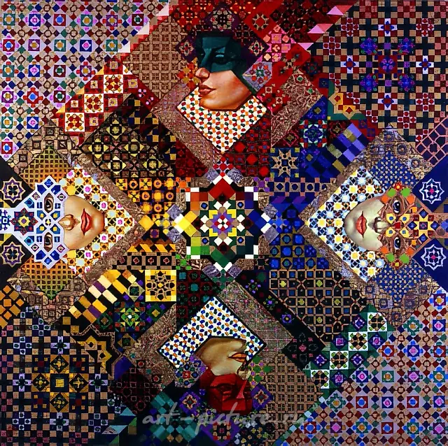 Square of colour, 1995, oil on canvas, 100x100 Privat collection. USA