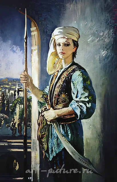 Mansur, 1996, oil on canvas, 90х60 Privat collection. Moscow