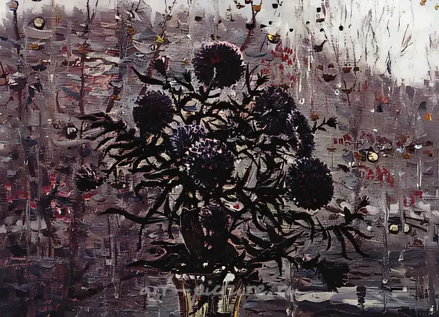 Дождь, 1992, масло на холсте, 35x50. Частная коллекция, Москва