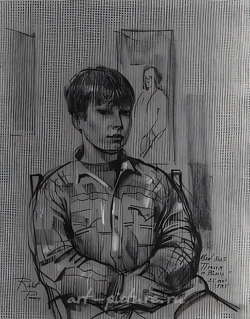 Timur, 1995, paper, пастель, pencil, 30х23