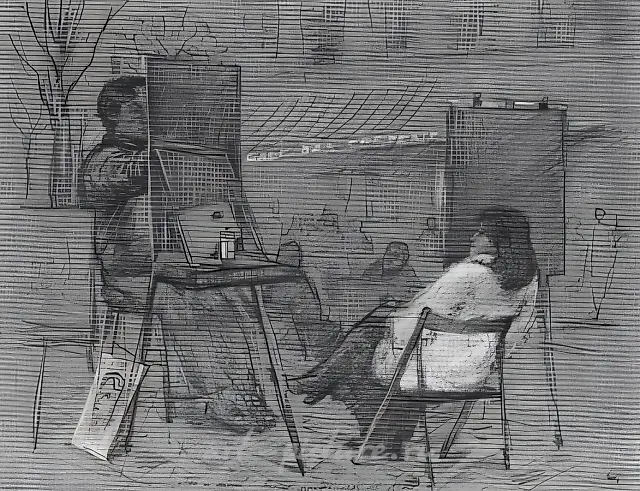 Teo, 1995, paper, pencil, 23х30