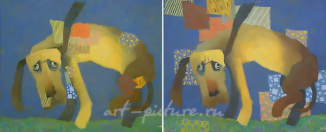 Patches. Diptych, 2001, oil on canvas, 80х70, $1.400