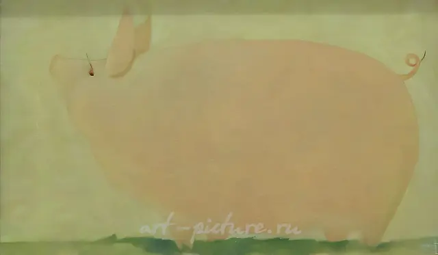 Beautiful but a pig, 2001, oil on canvas, 50х35, $850