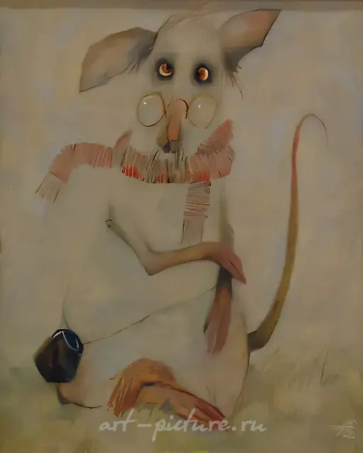 Learned mouse, 2001, oil on canvas, 40х50, $600