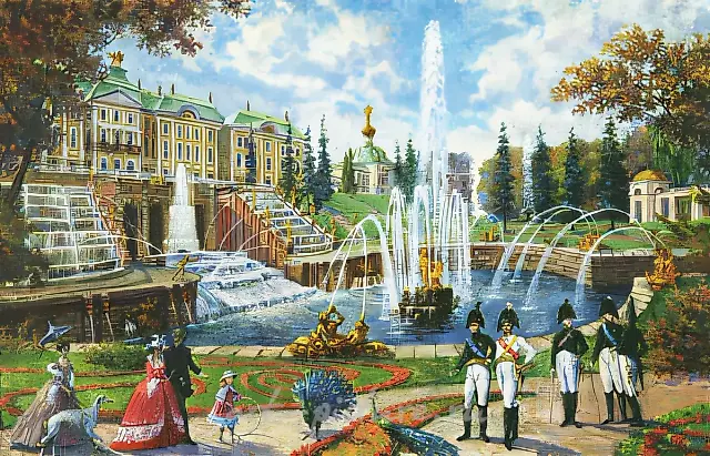 А. Оranskaya. Peterhof, 1995, oil on canvas, 70х100, $1.750