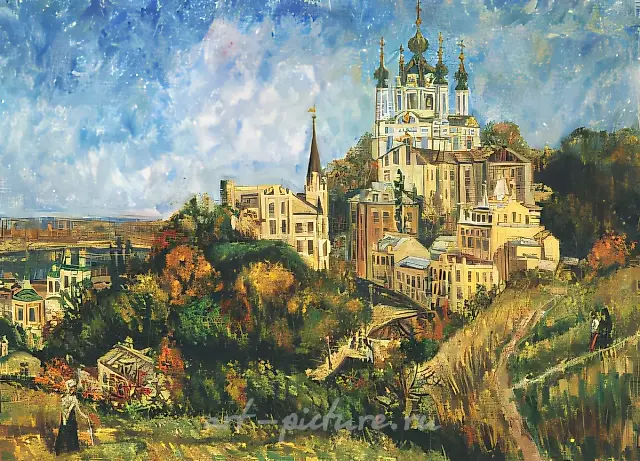 D.Nebogatov. Kiev. Andreevsky slope, 1995, oil on canvas, 60х80, $230