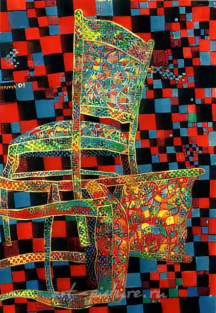 Chairs, 2001, paper, gouache, 59х69, $600