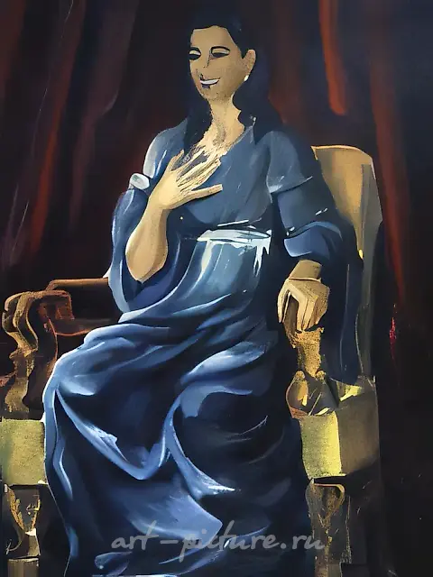 Woman’s portrait, 2000, oil on canvas, 140x100 Privat collection. Tunis