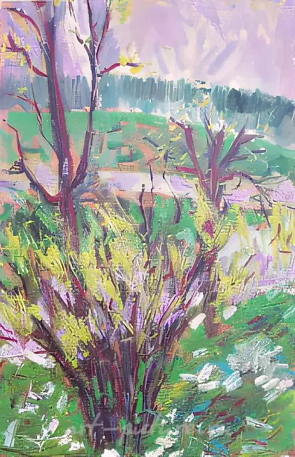 五月雪，油画，画布