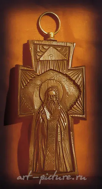 Крест, 1880, дерево, резьба, 4x12x2