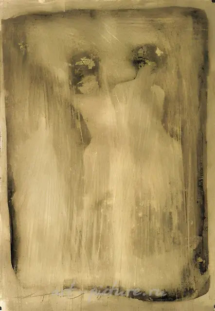 Composition No. 10, paper/oil, 90x60. From the cycle «Old Photos»